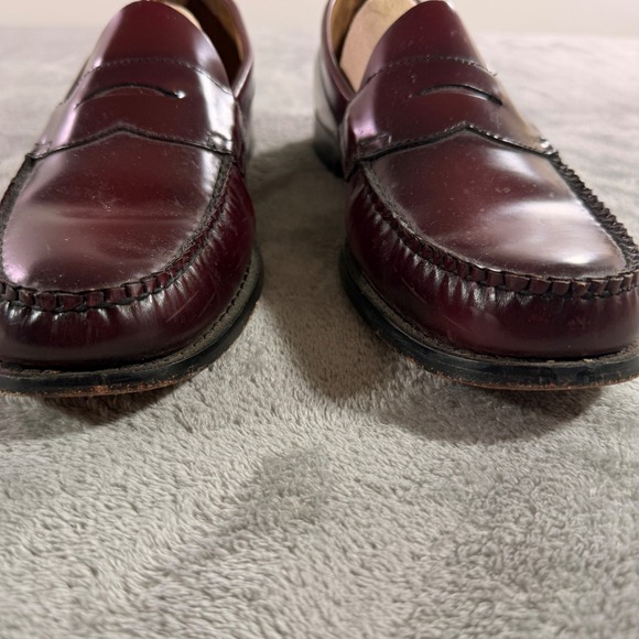 G.H. Bass Weejuns Penny Loafers Mens 11.5 Burgundy Leather Slip On 10949 main image 8
